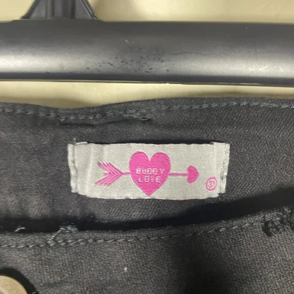 NWT! Buddy Love Kyla Feather Trim Ankle Pants Black Size 31 Women's! - Picture 4 of 6